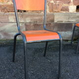 4 industrial school chairs Mullca