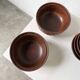 Antique walnut wooden bowls