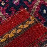3x12 Red & Navy Blue Oushak Runner Rug, 83x352Cm