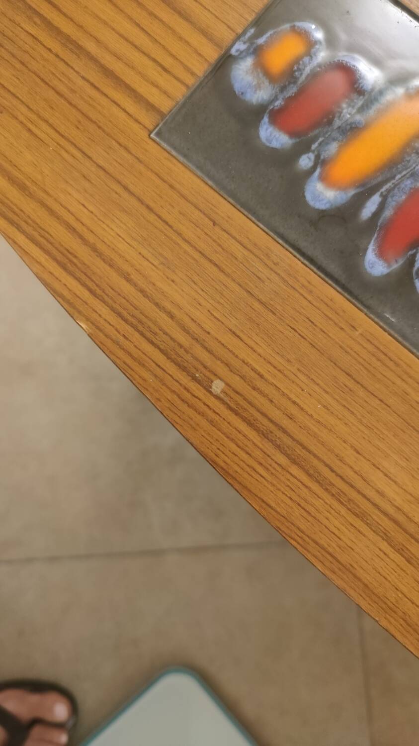 Melamine and ceramic coffee table, 1960