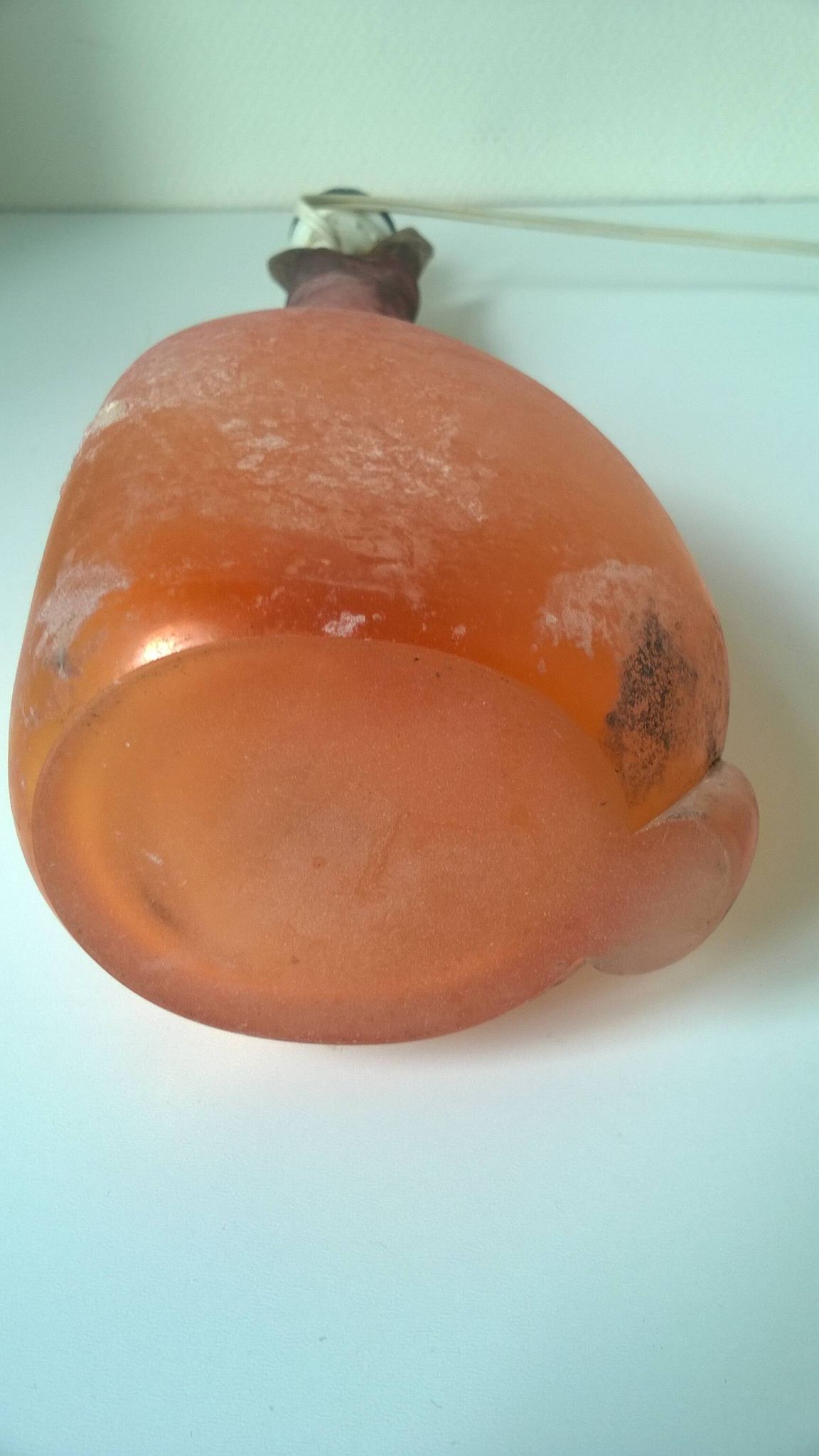 Pied de lampe en verre