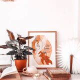 Connected fine art giclée print, illustration