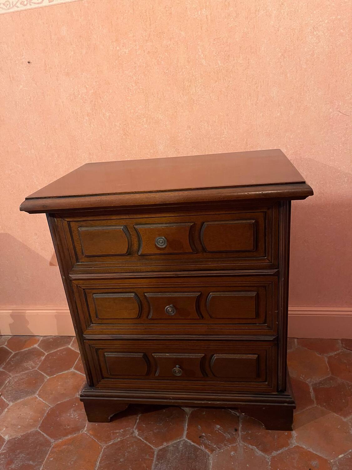 Wooden bedside table
