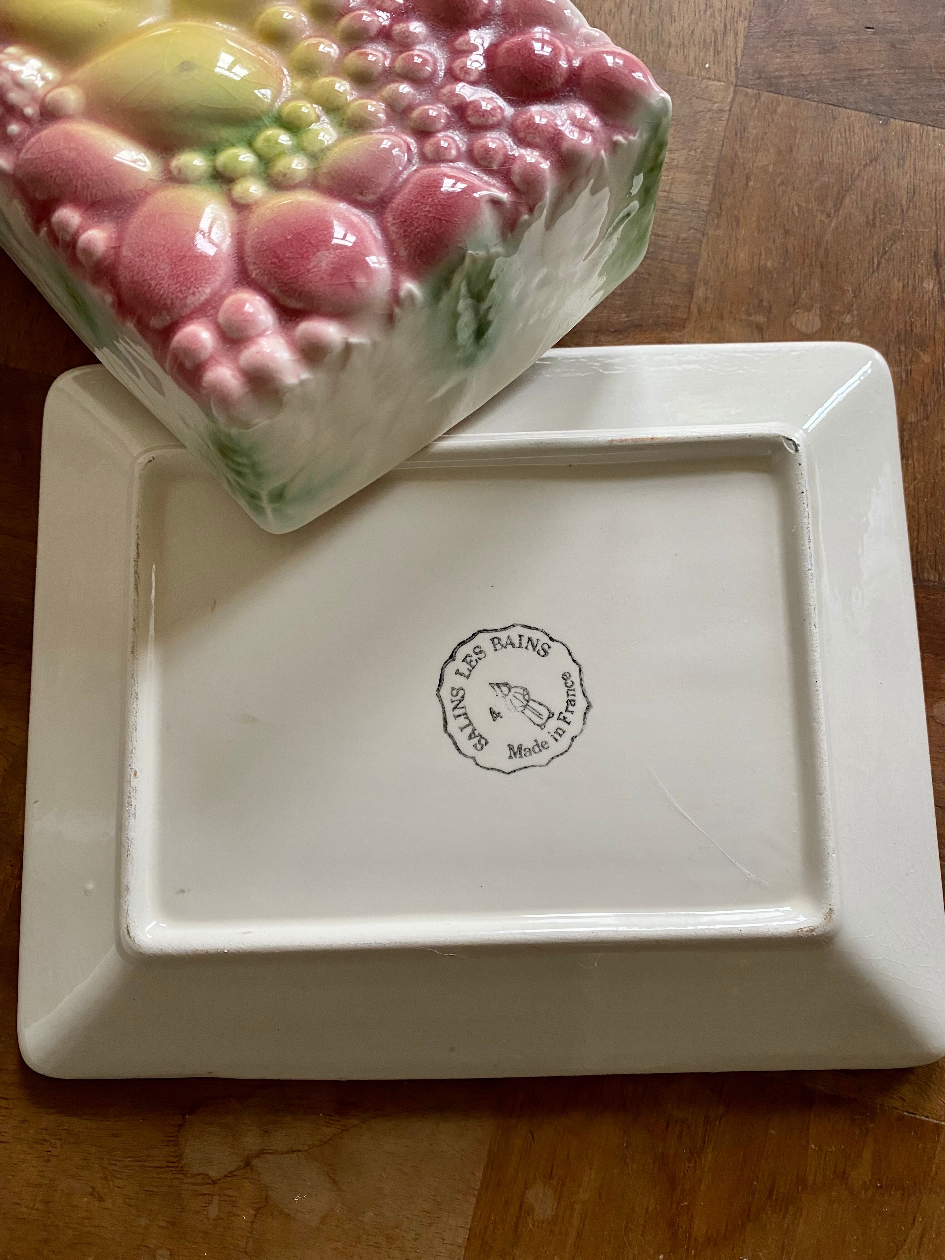 Butter dish in earthenware barboury Salins les bains