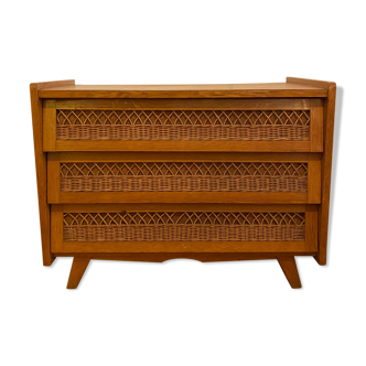 Rattan chest of drawers 3 drawers