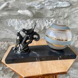 Marble art deco lamp
