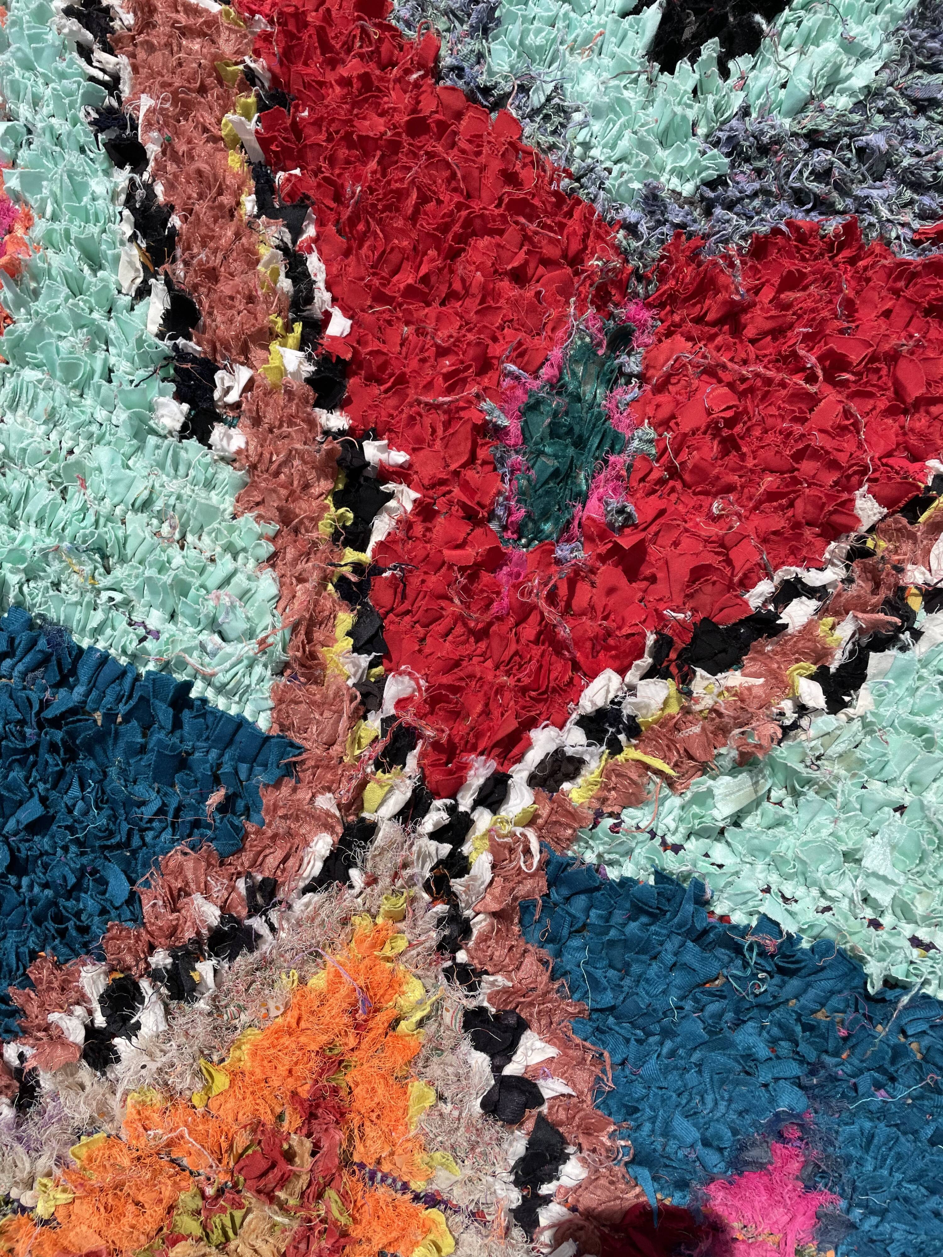 Berber carpet Butcher's with colored diamonds