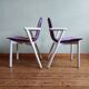 Italian dining chairs "Villabianca" by Vico Magistretti for Cassina