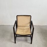 Vintage Wooden Chair with Cane seat by Branko Ursic for Stol Kamnik, 1970s