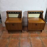 Pair of Scandinavian teak bedside tables from the 1960s.