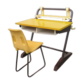 School desk and vintage chair