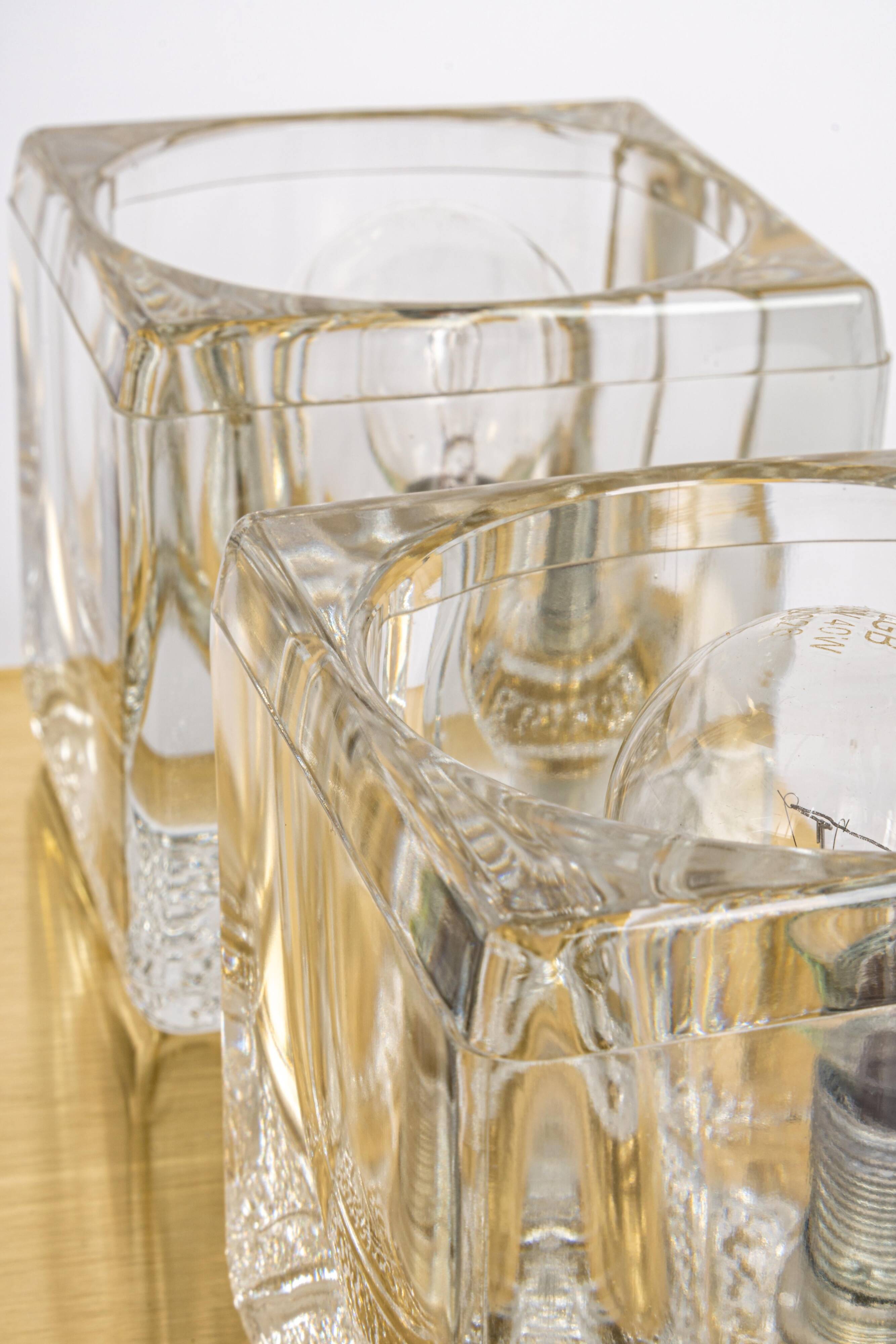 Plafonnier en verre par Peill & Putzler, Allemagne, années 1970