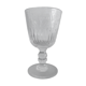 Old foot glass XIXth blown glass engraved flowers