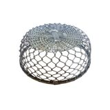 Round silver metal basket – Openwork design