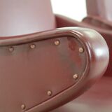 Italian leather armchair 1965