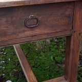 Oak farm table with two large drawers