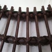 Dark rattan Sun mirror 64X52cm years 70