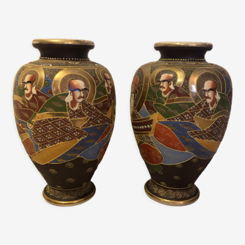 Pair of satsuma vases