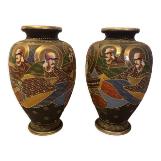 Pair of satsuma vases