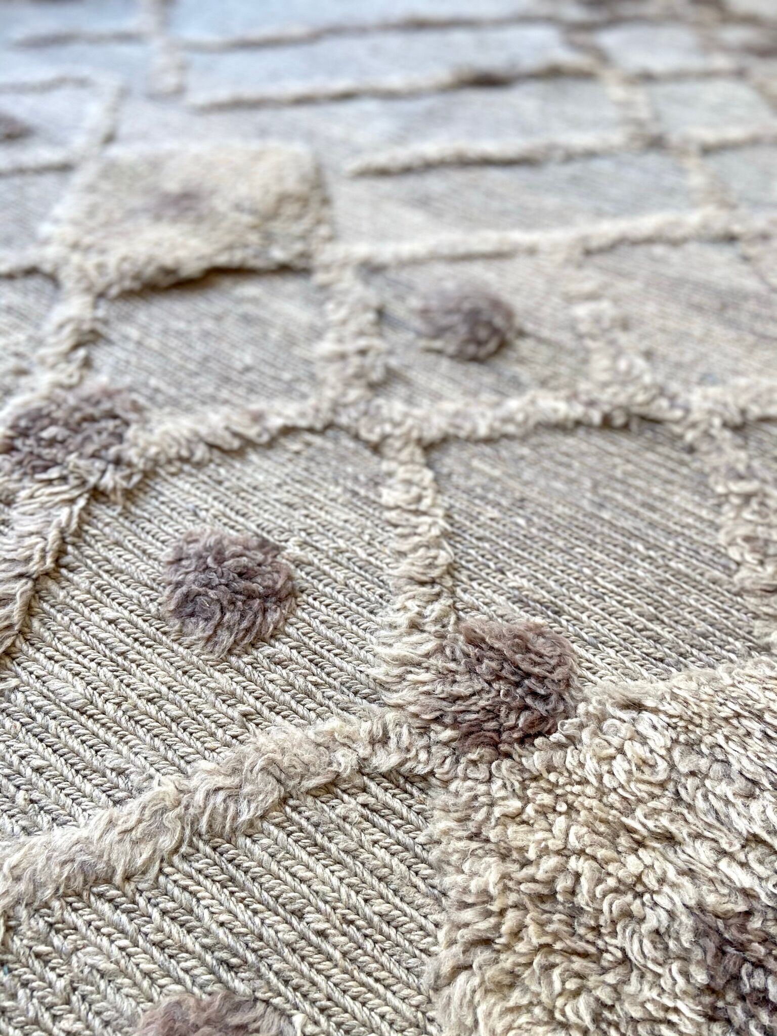 Grey berber carpet - 200 x 138 cm