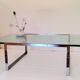 Table basse SM en acier miroir et verre KnollStudio – Design Shelton & Mind