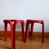 Pair of Stamp stools by Henry Massonnet, circa 1970.