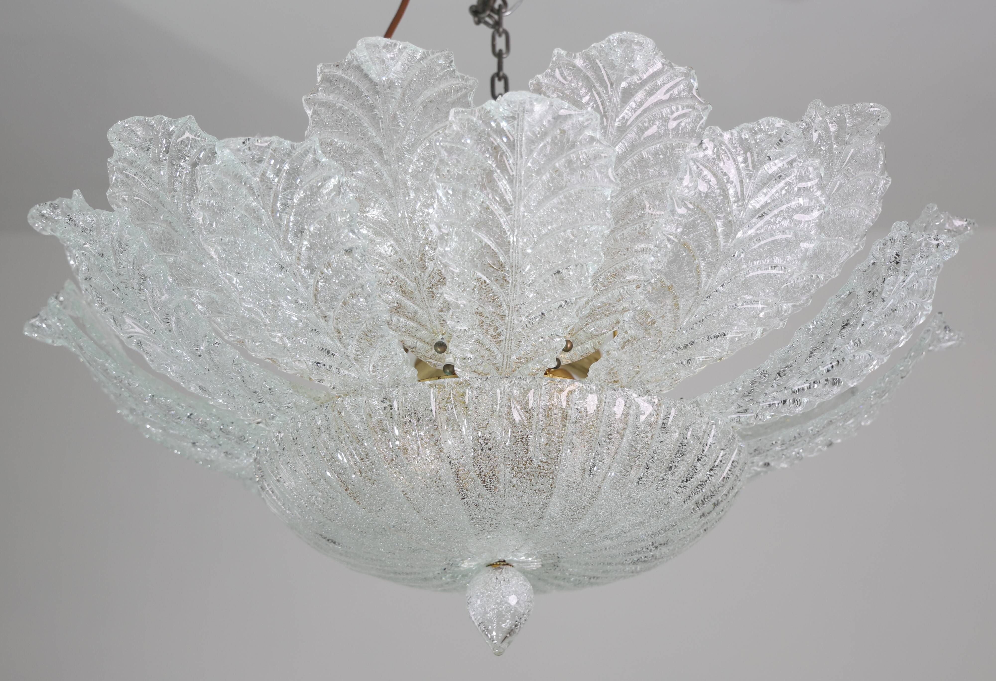 Set of 3 Taormina Murano Ceiling Light and Murano Glass Wall Light , 1970