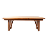 Large extendable dining table, 320 cm, in oak, Guillerme and Chambron.