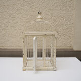 Painted wooden bird cage