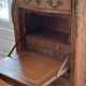 Louis XV style secretary in marquetry and marble