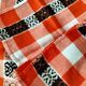 Tablecloth and 14 napkins – orange – 60s-70s – bistro pop style