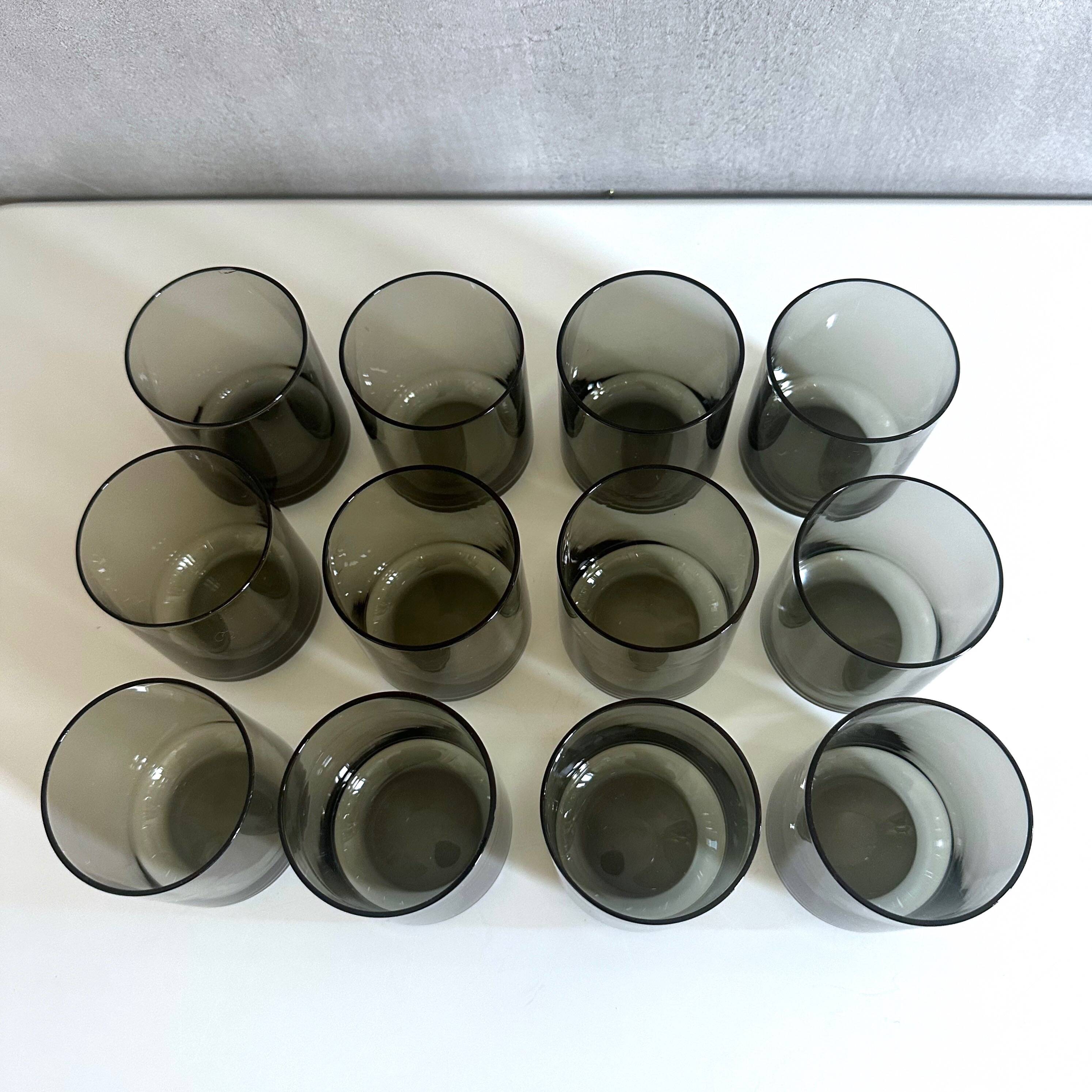 Punch bowl set with 12 glasses, "Lauritzer Glas", 50's