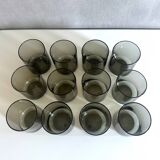 Punch bowl set with 12 glasses, "Lauritzer Glas", 50's