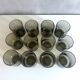 Punch bowl set with 12 glasses, "Lauritzer Glas", 50's