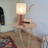 Vintage terracotta wooden lamp