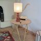 Vintage terracotta wooden lamp