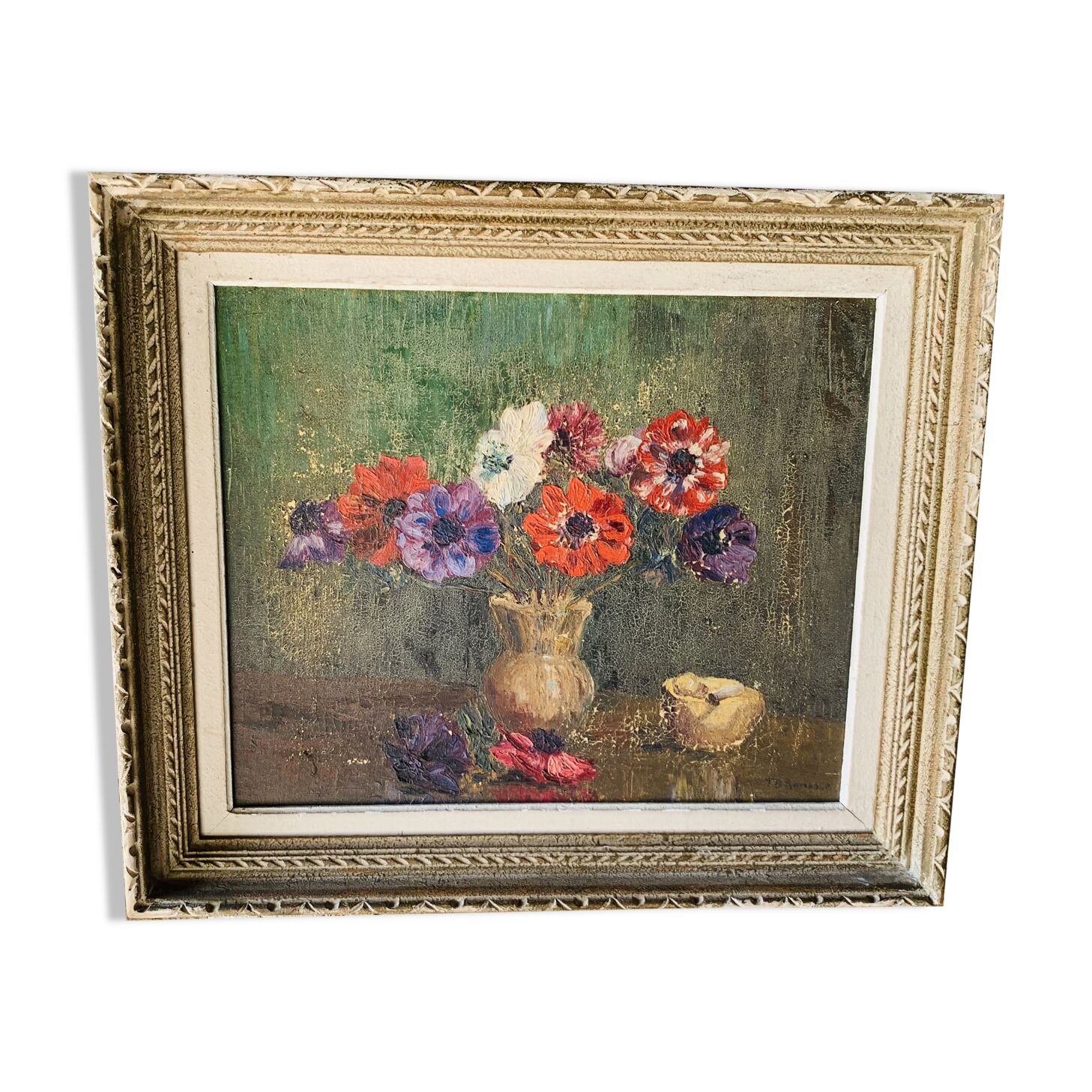 Tableau fleurs -  50x 58cm