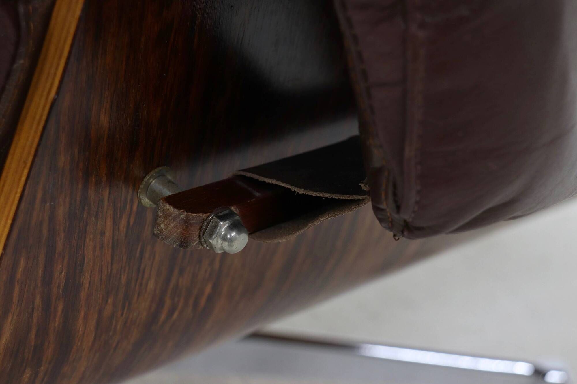 Leather and Rosewood Lounge Chair by Martin Stoll for Giroflex 1960s
