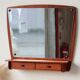 Miroir mural scandinave en teck avec tiroirs – design danois mid-century