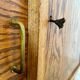 Old oak sideboard from the 1950s, vintage reconstruction period