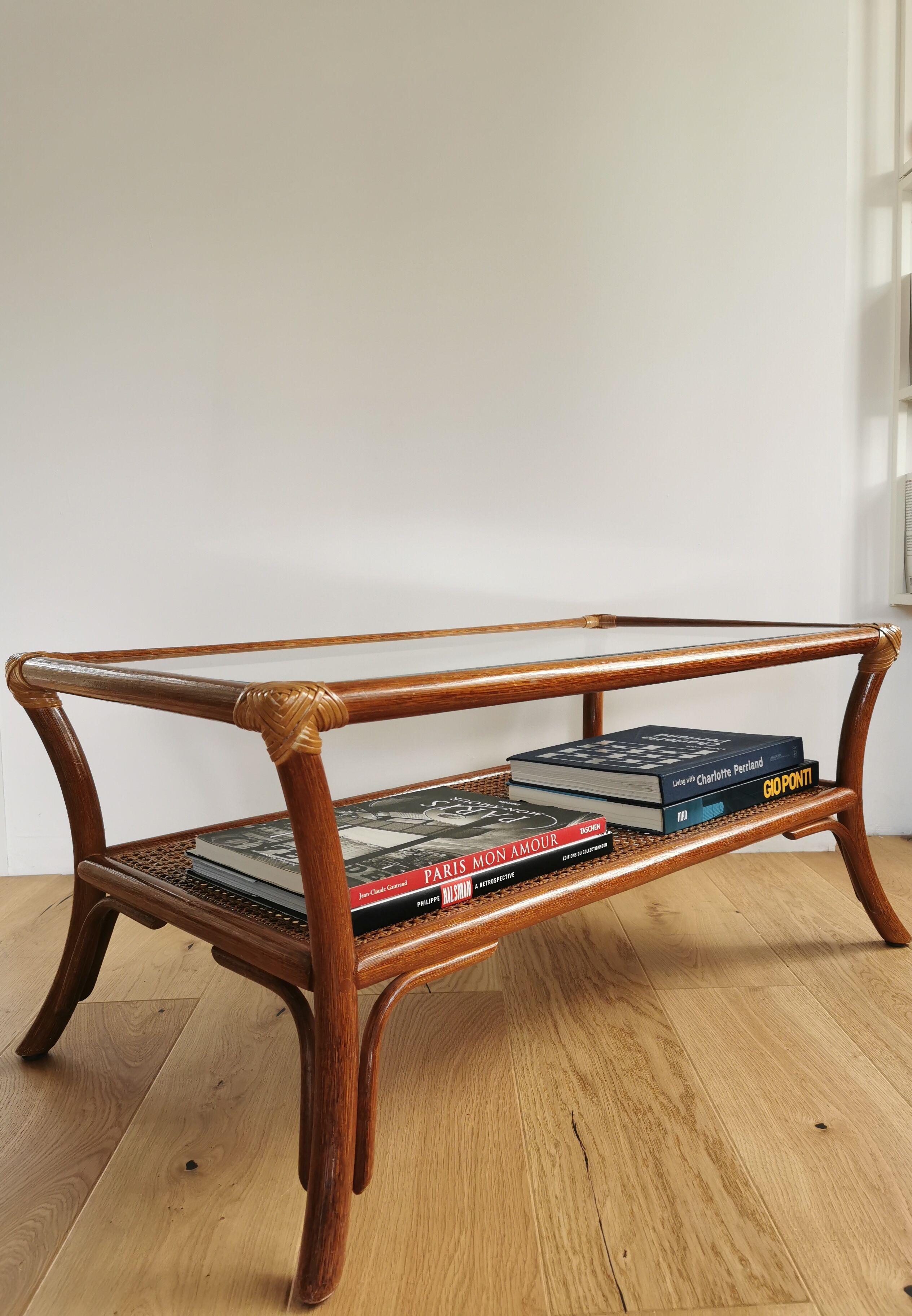 Vintage canning coffee table glass tray