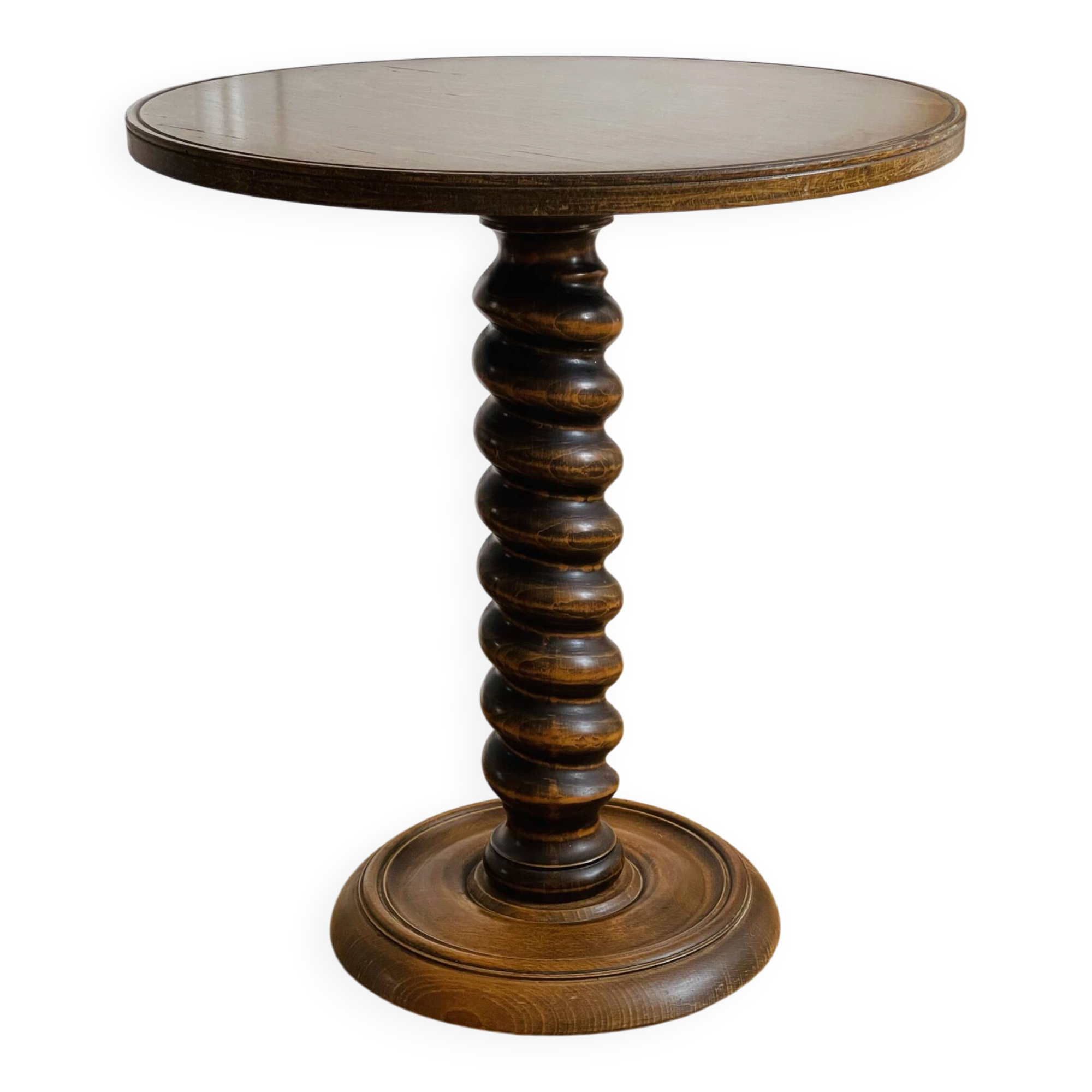 Table d’appoint en bois tourné