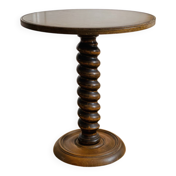 Table d’appoint en bois tourné