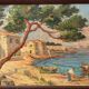 Oil on isorel, mediterranean, marine signed impressionist henri bargin