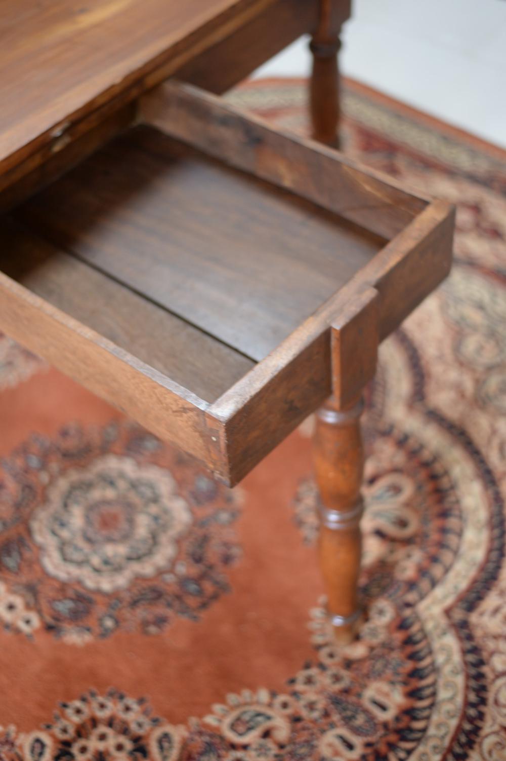 Ancient half moon walnut table