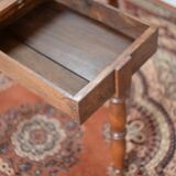 Ancient half moon walnut table