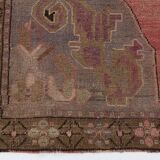 5x11 Rug For Living Room Red Brown Turkish Vintage Rug 150x338Cm