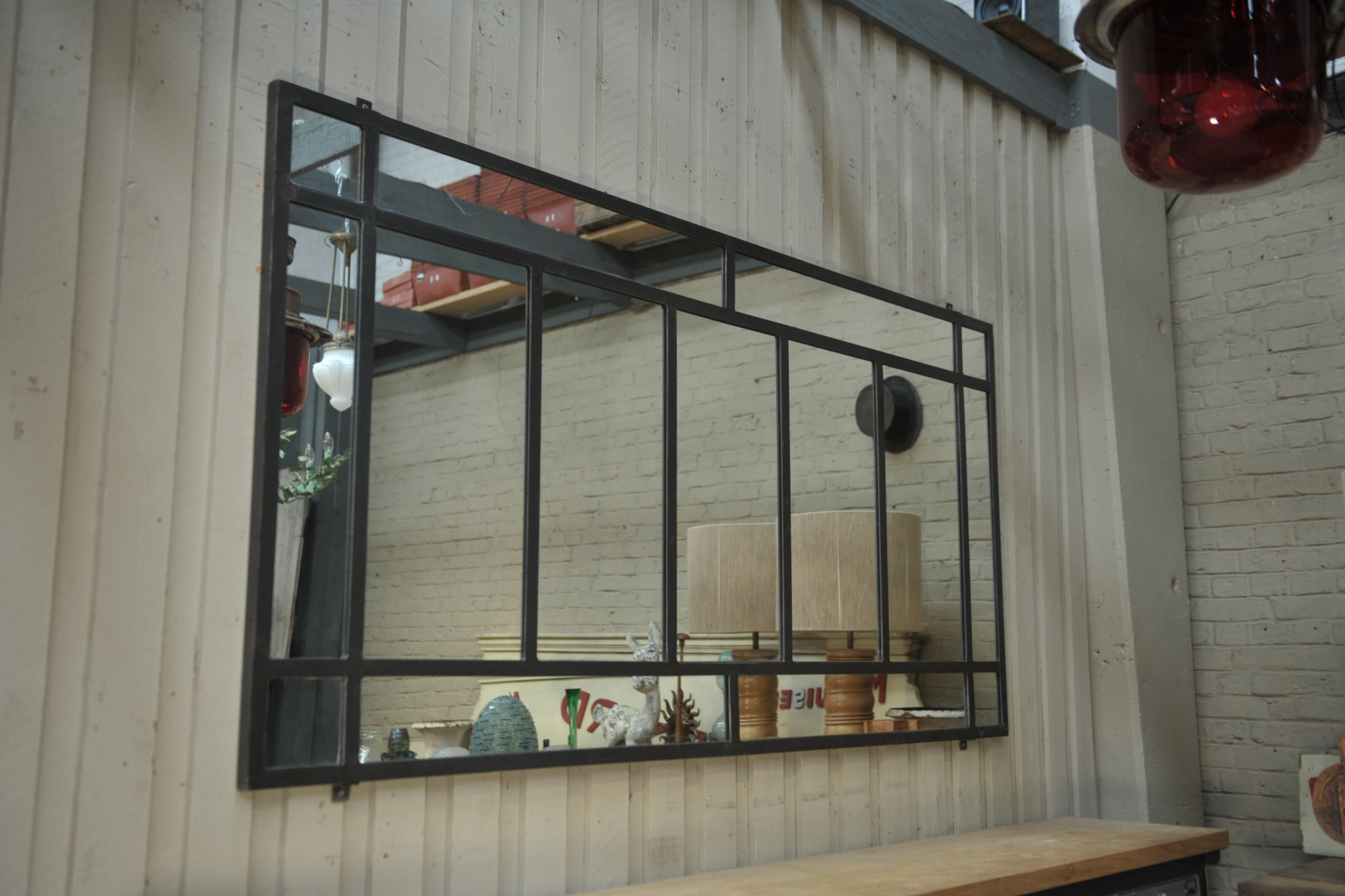 Industrial metal mirror 1930s - 112x221cm