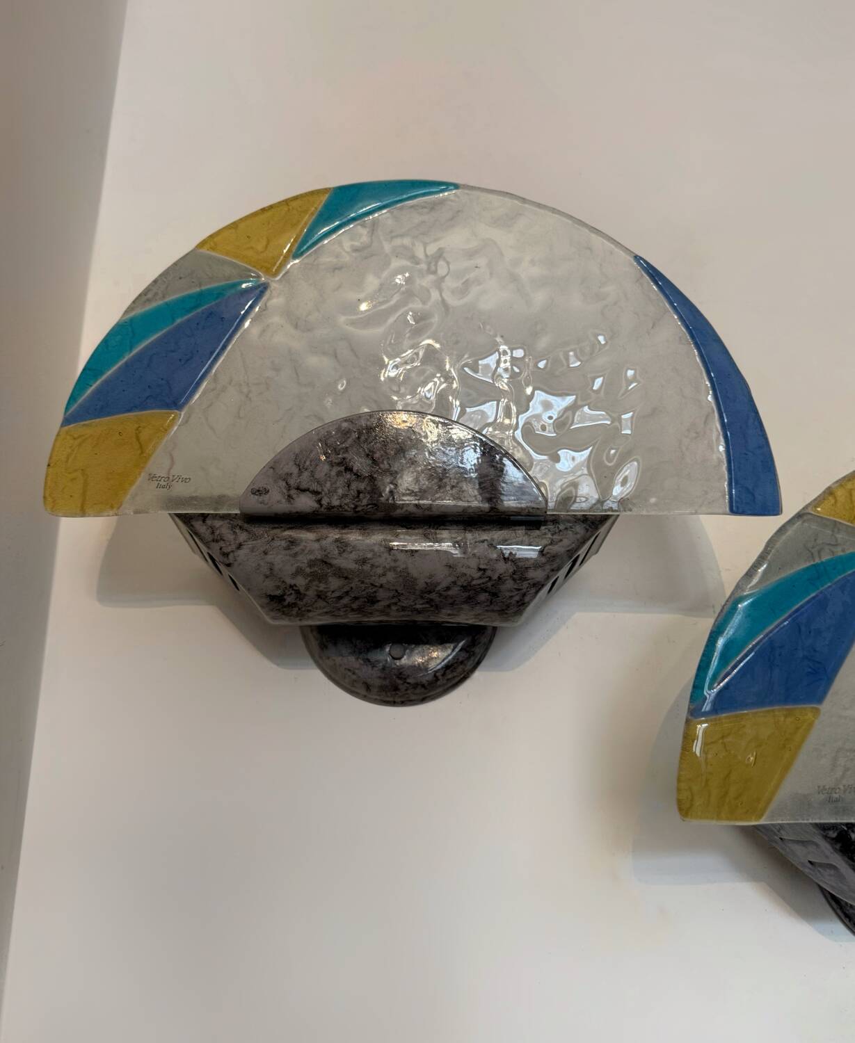 Murano glass wall lights from the 80s