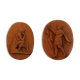 Paire de médaillons en terre cuite